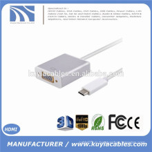 USB-C USB 3.1 Type C к VGA Женский 1080p Дисплей для монитора Кабель-адаптер для 2015 Macbook Black